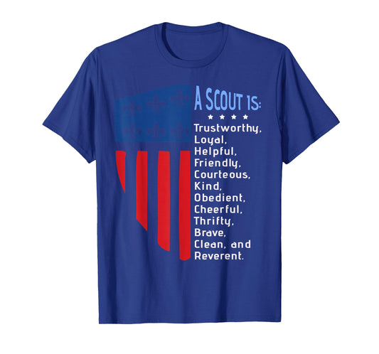 Scouting Law, US America Flag Scouting Law Gift T-Shirt