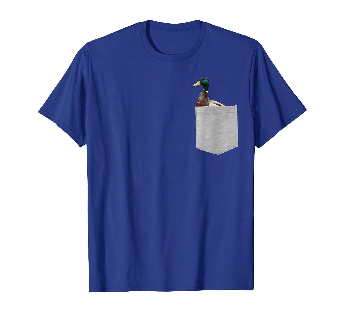 Animal in Your Pocket Funny Mallard Duck peeking out T-Shirt