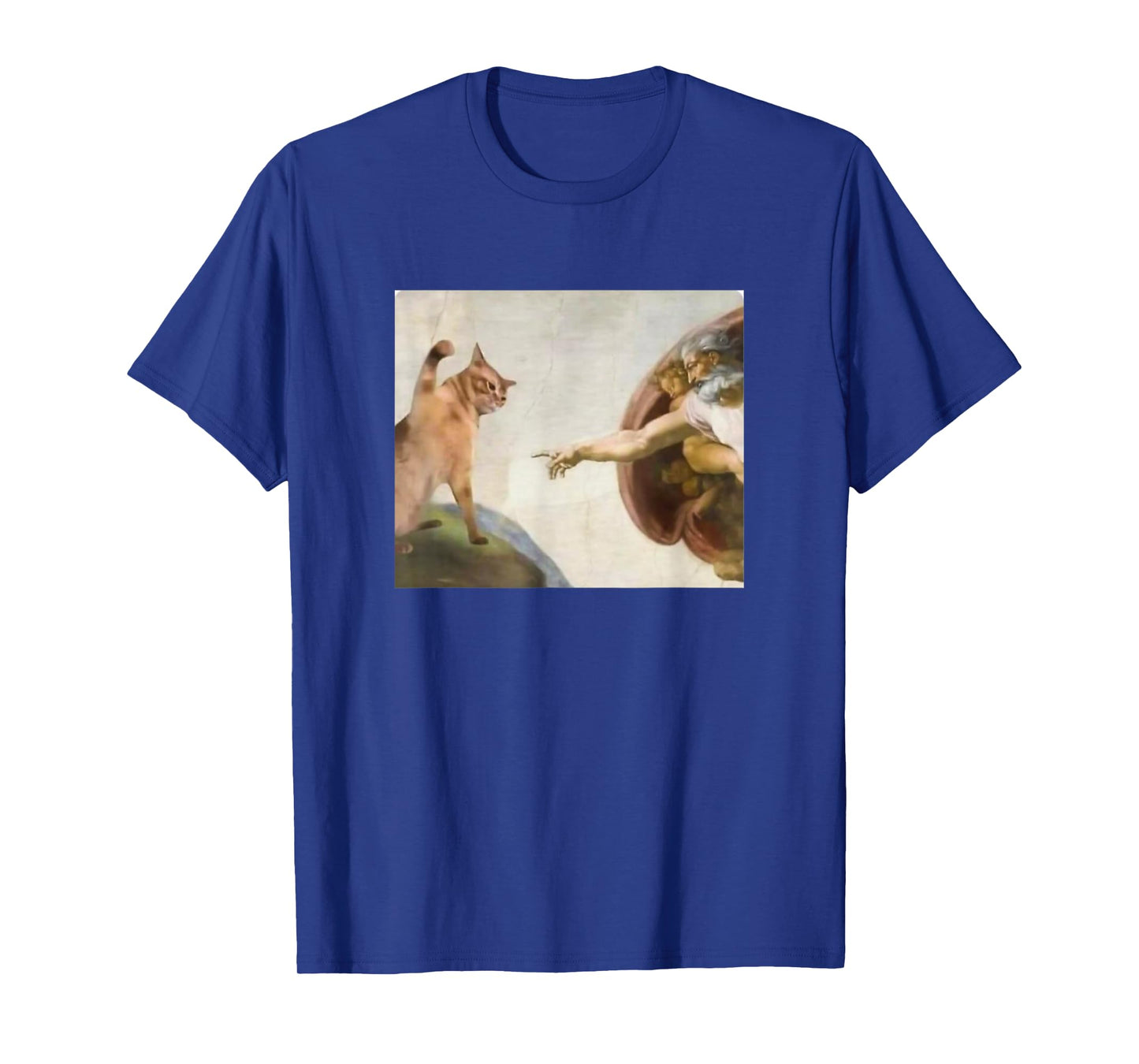 Funny Cat God Creation Of Cat Meme Jesus Christ Faith T-Shirt