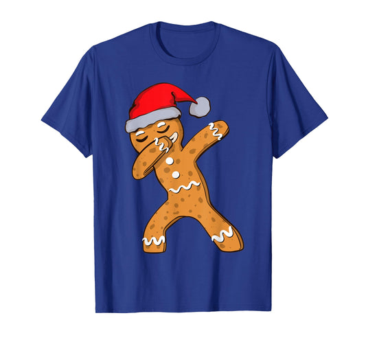 Kids Dabbing Dab Gingerbread Man Xmas Girls Boys Christmas T-Shirt