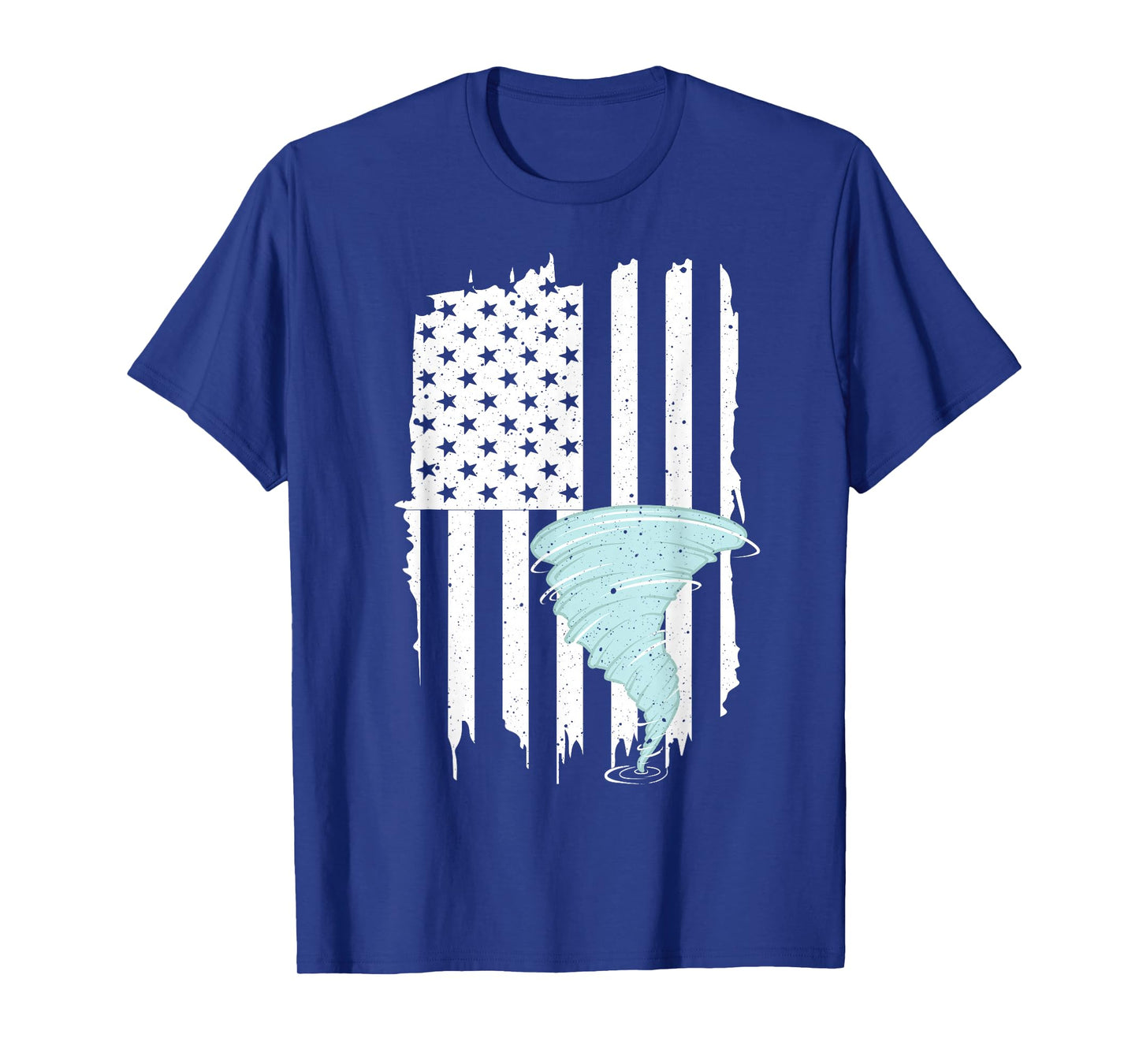Tornado US Flag Hurricane Storm Tornado Chaser Men Women T-Shirt