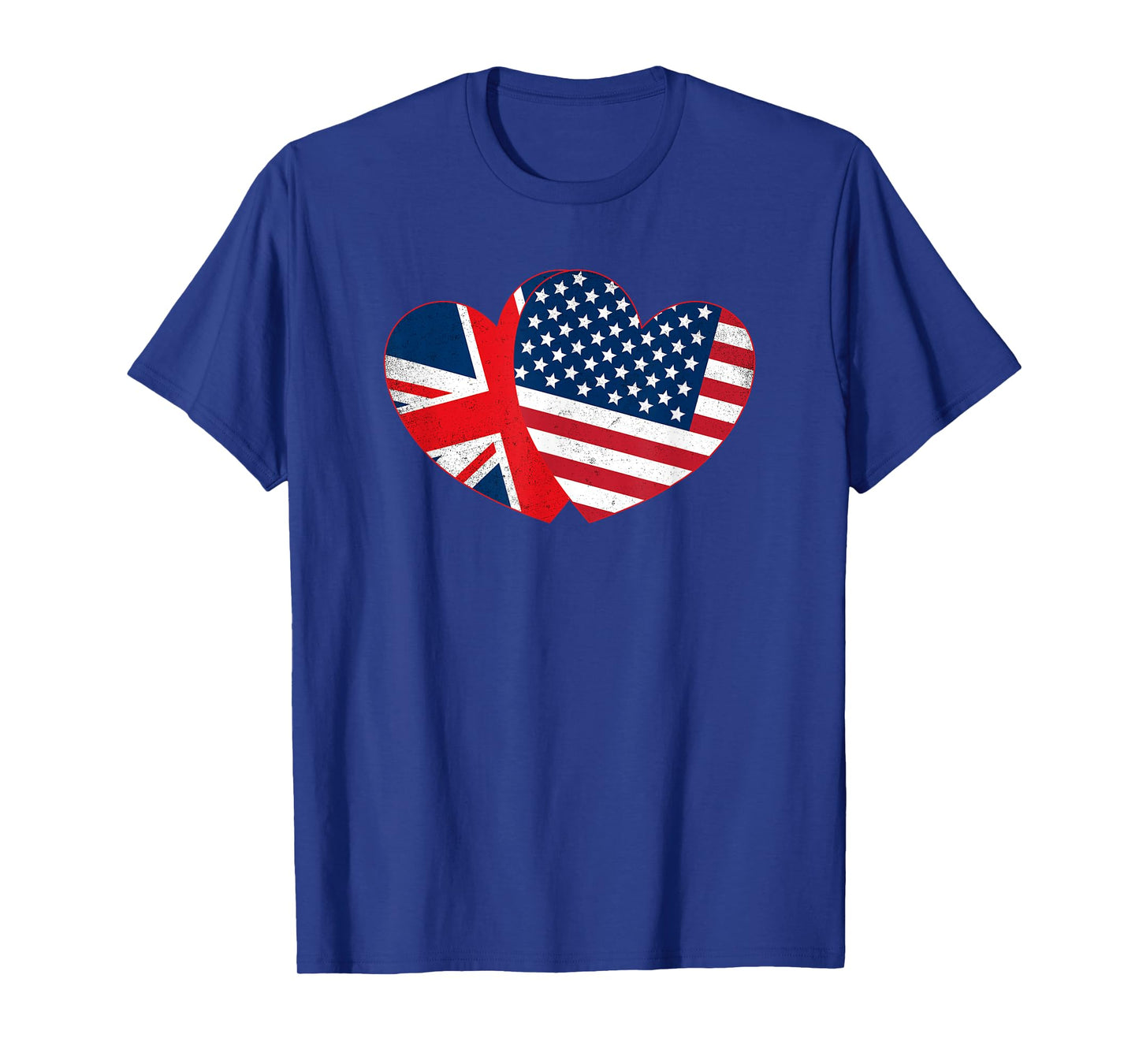 Fourth Of July Shirts British American Flags Hearts UK USA T-Shirt