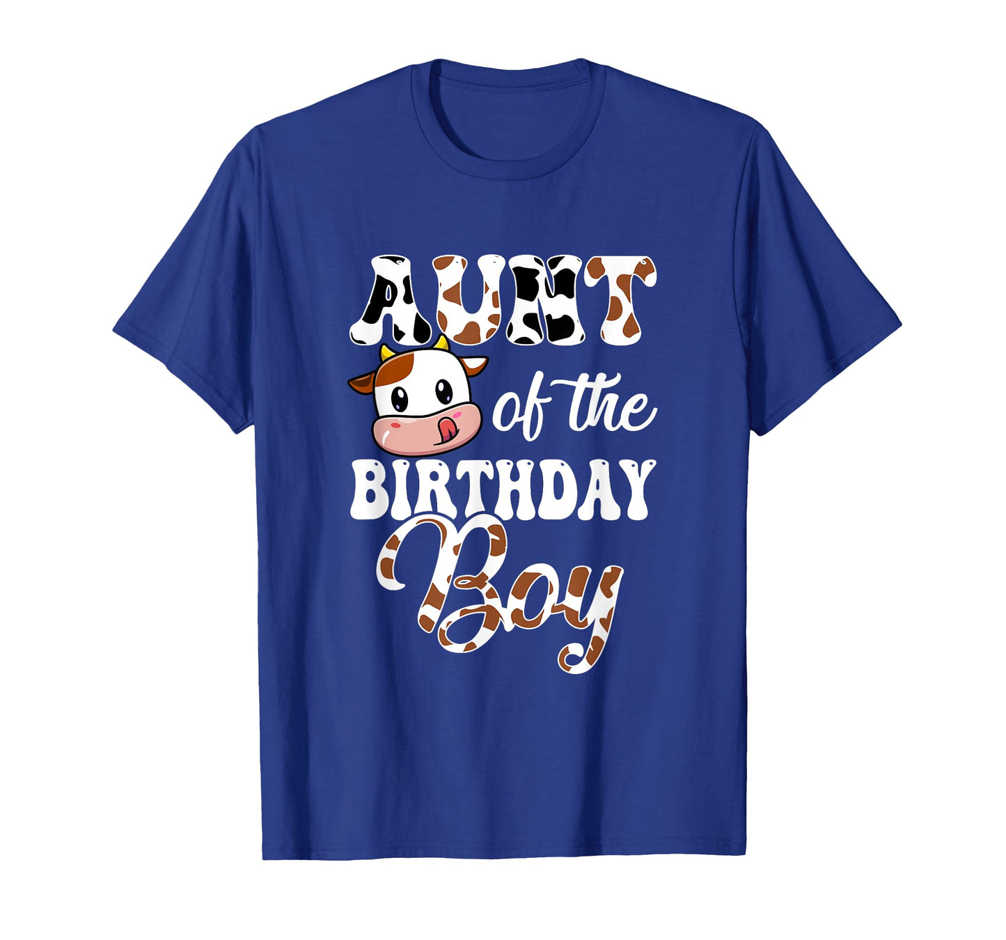 Aunt Of The Birthday Boy Cow Farm 1St Birthday Boy T-Shirt