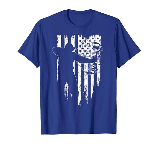 American Flag - Hunt Archery Bowhunting Compound Bow Hunting Women Men T-Shirt