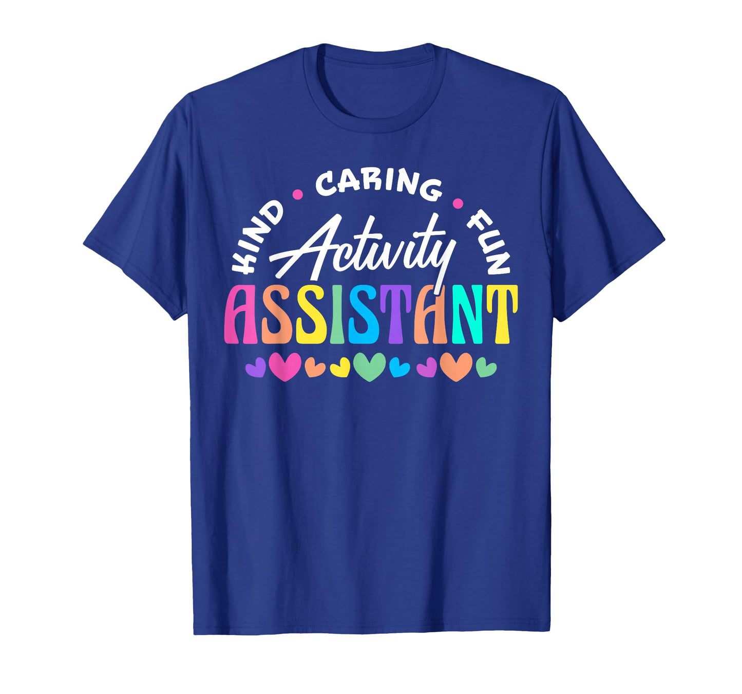 Activity Assistant Appreciation Designs Unisex-Adults Black Cotton 65% Polyester 35% Short Sleeve Crew Neck T-Shirt Small