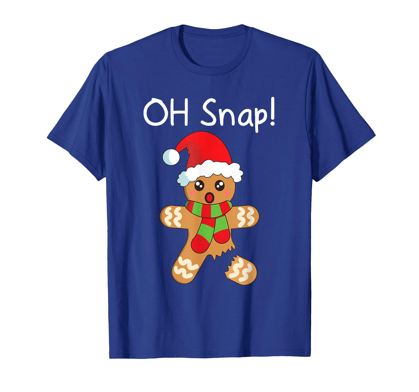 Christmas Shirt Boys Girls Funny Gingerbread Man Oh Snap T-Shirt