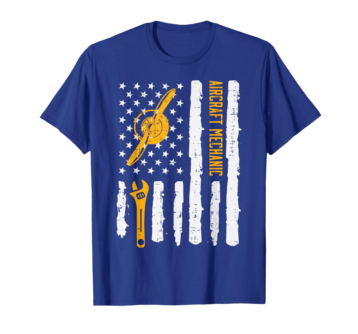 Aircraft Mechanic US Flag 4th Of July Patriot Men Women Kids T-Shirt