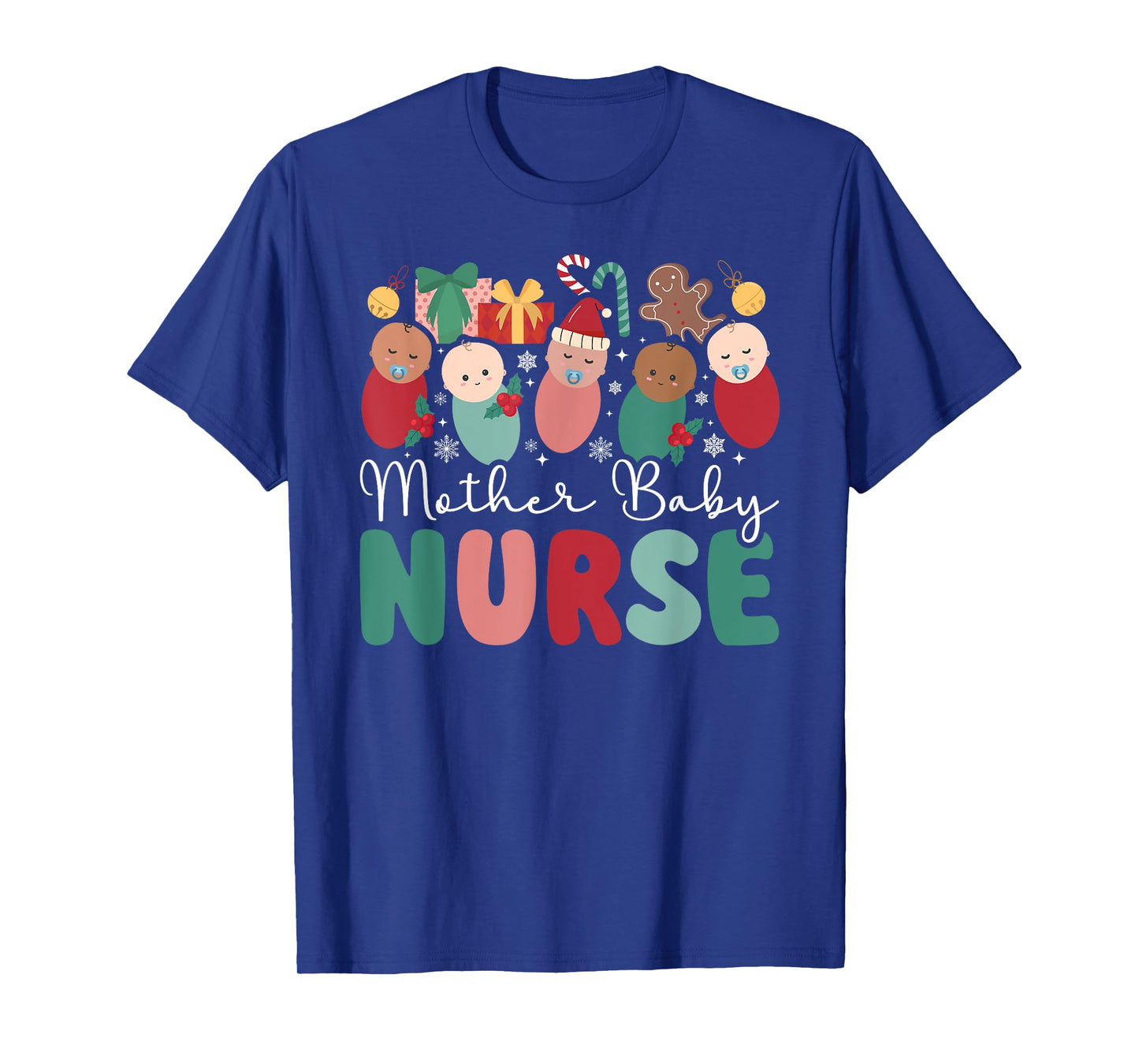 Mother Baby Nurse Christmas Postpartum Nurse Xmas Party T-Shirt