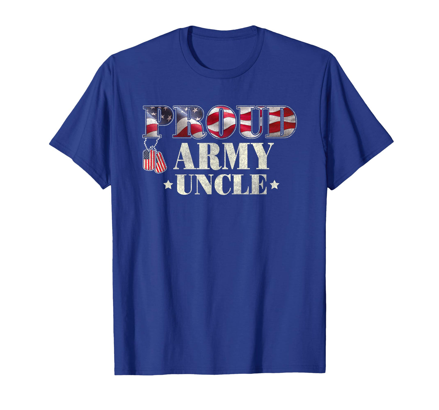 Proud US Army Uncle T shirt, USA Flag Veteran's Uncle Gift Women Men T-Shirt