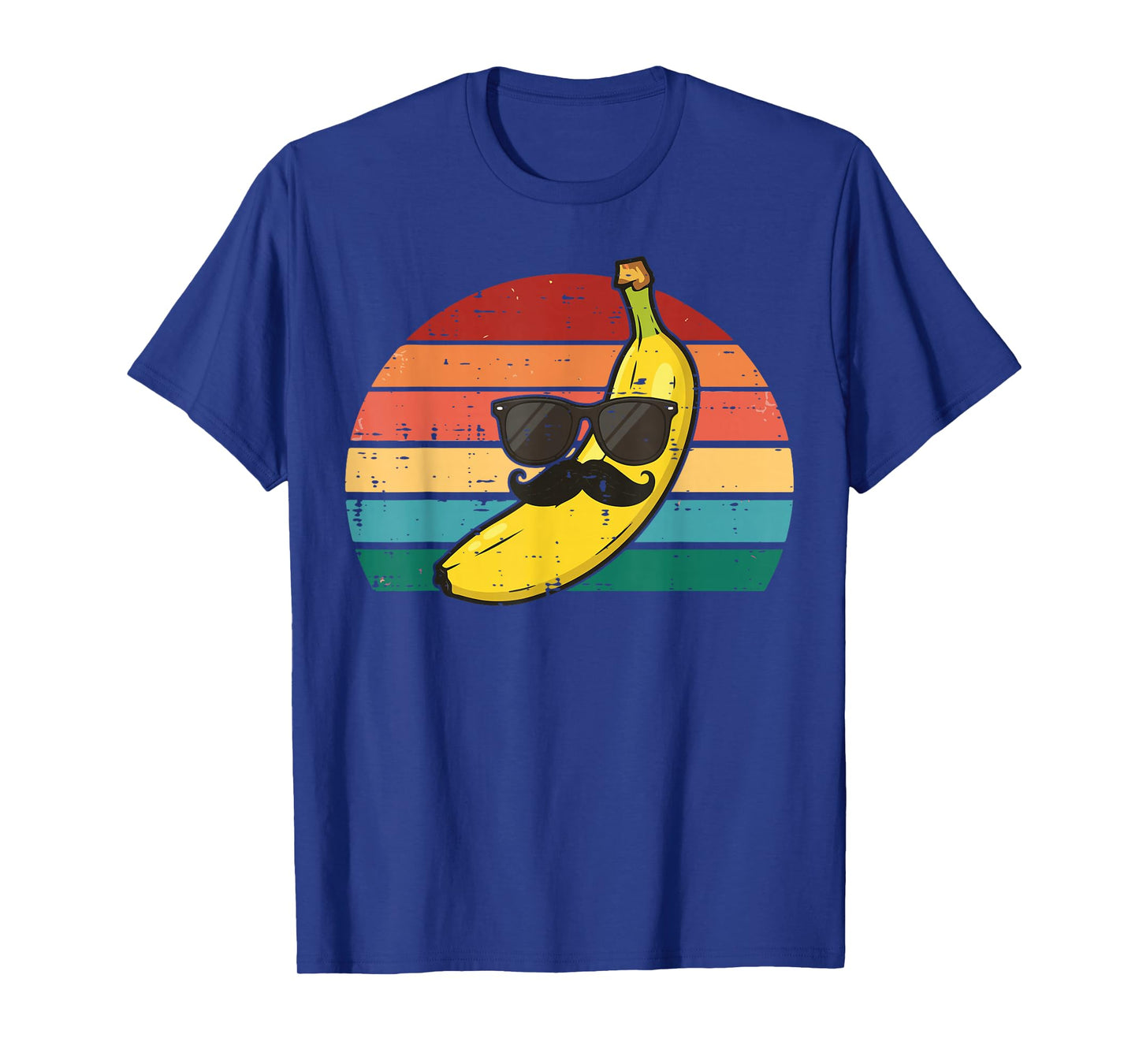 Banana Sunglasses Mustache Retro Fruit Face Men Boys Kids T-Shirt