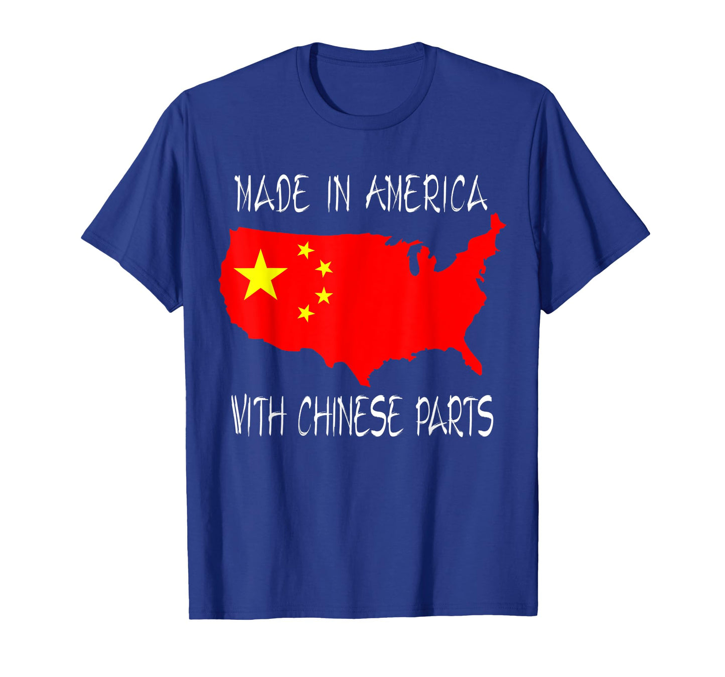 Made In America With Chinese Parts Flag Funny T-Shirt