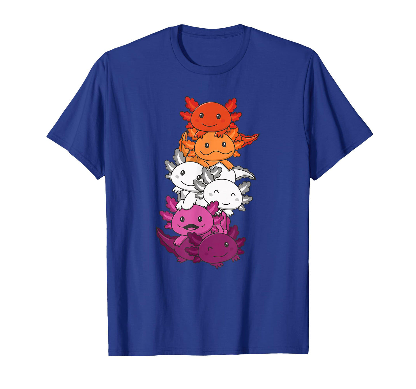 Lesbian Flag Gay Pride LGBTQ Axolotl T-Shirt