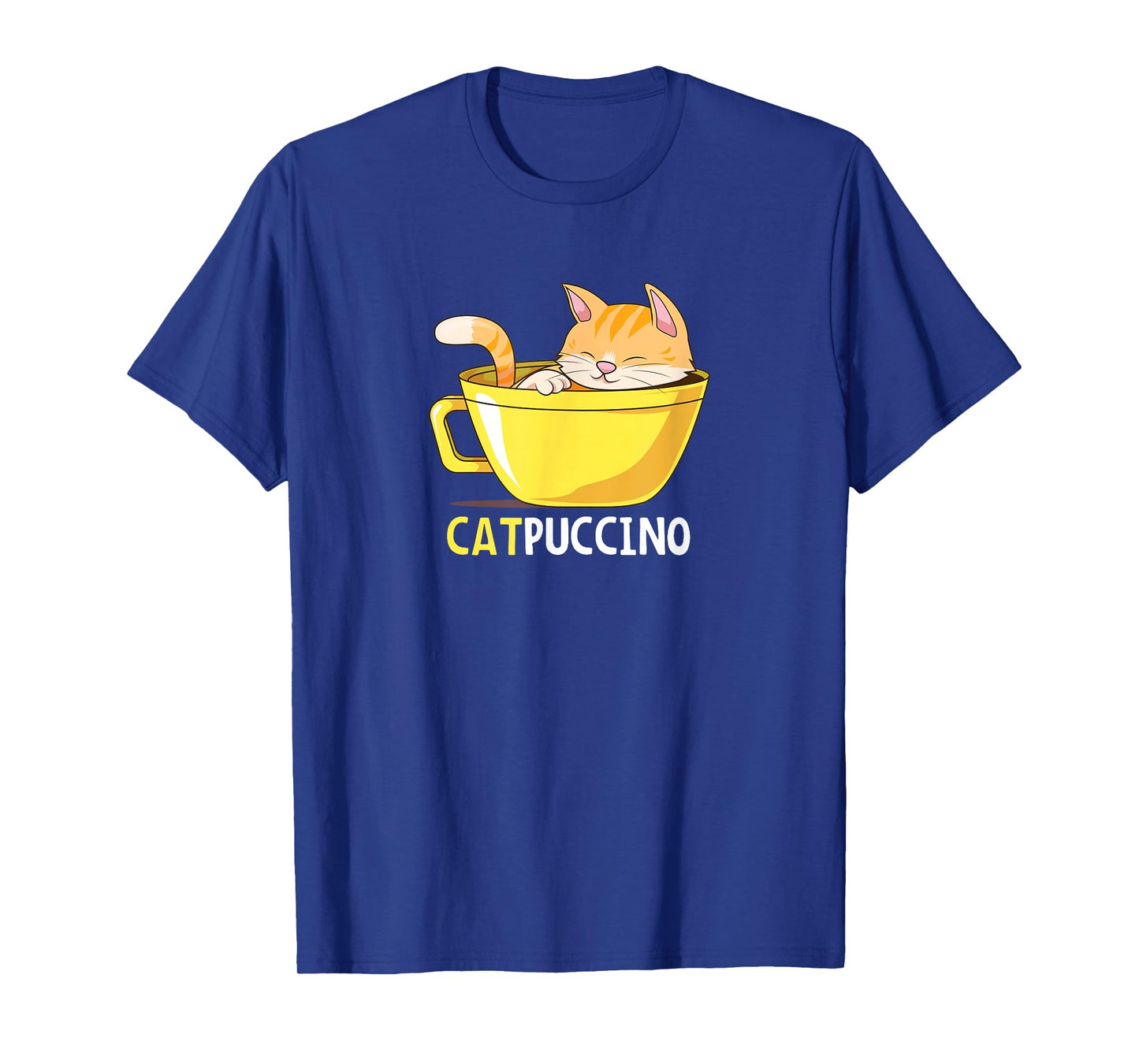 Funny Cat Catpuccino Cappuccino Coffee Cute Kitten Design T-Shirt