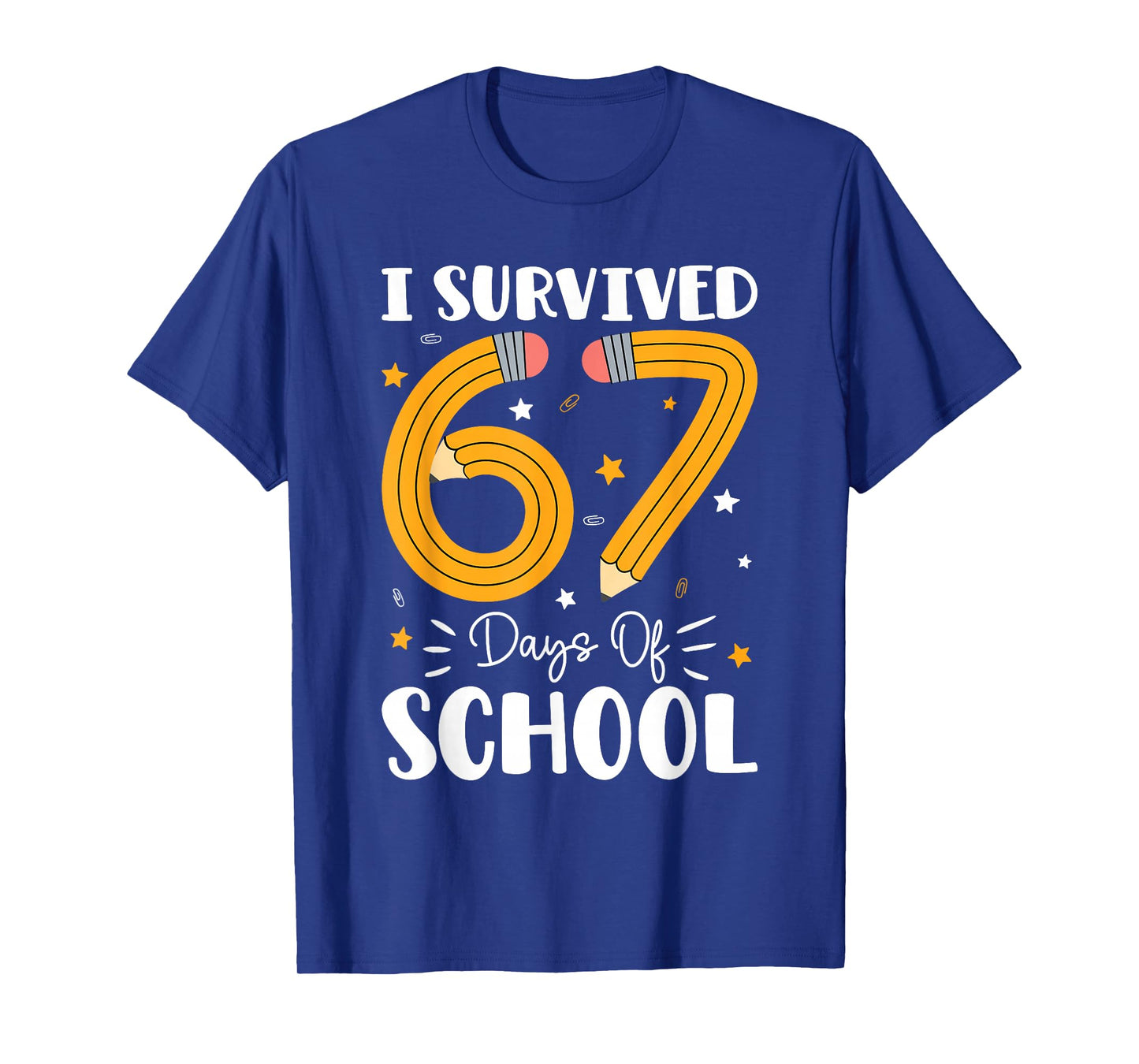 I Survived 67 Days of School Funny 67 Teachers Students Meme T-Shirt