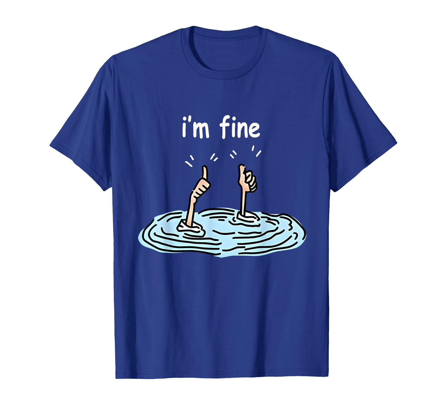 I'm Fine Thumbs Up Two Like Hand Funny Sarcasm Humor Graphic T-Shirt