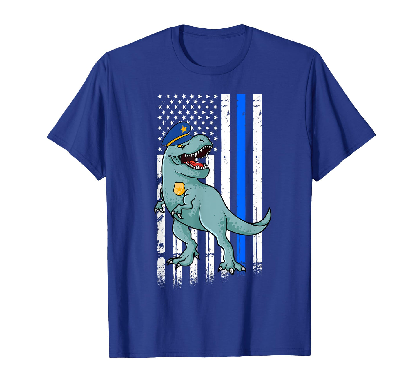 Police T-Rex Dinosaur Back the Blue Law Enforcement T-Shirt