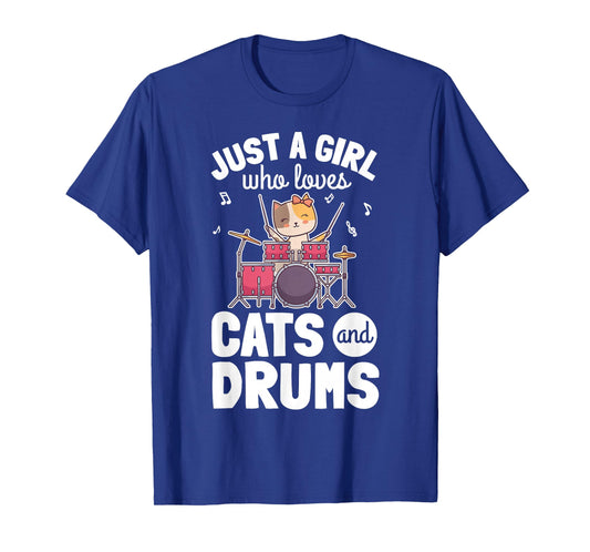 Drummer Percussion Drums I Cats T-Shirt