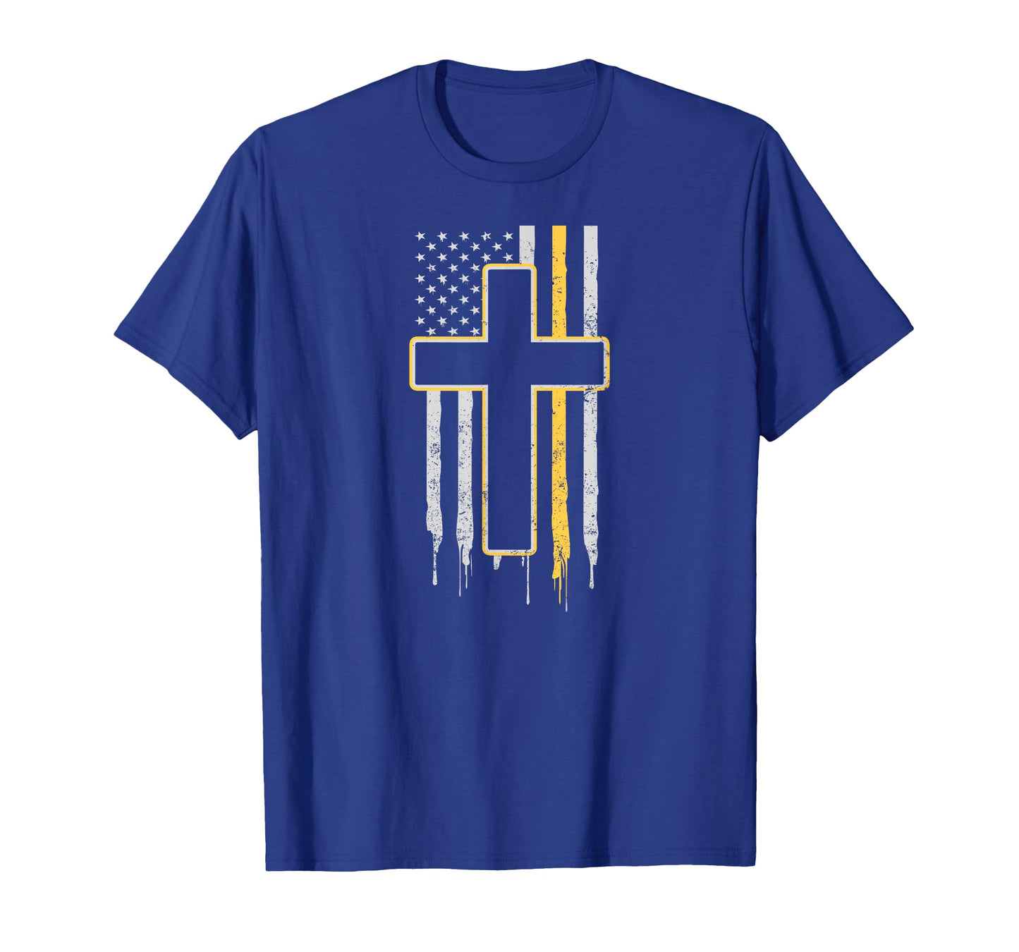 911 Dispatcher Design Patriotic Cross American Flag Gift T-Shirt