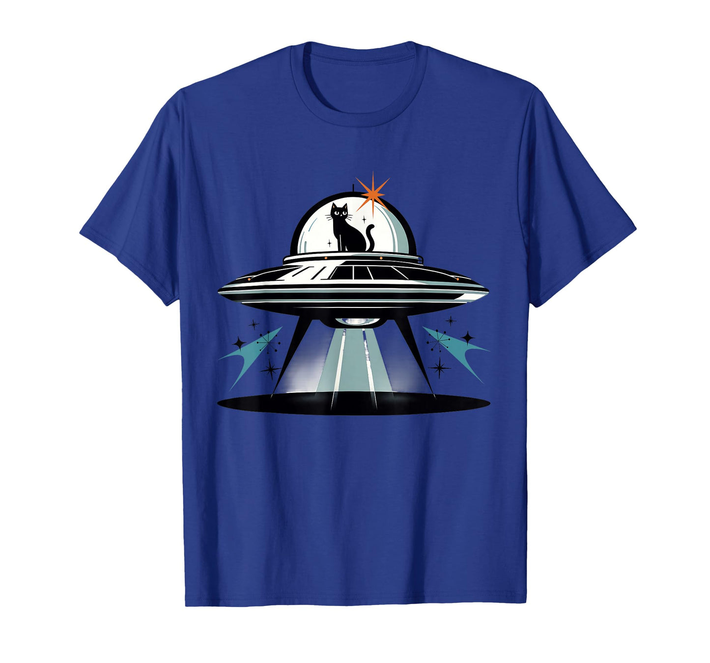 Midcentury Mid Century Cat Retro Atomic Age Space Capsule T-Shirt