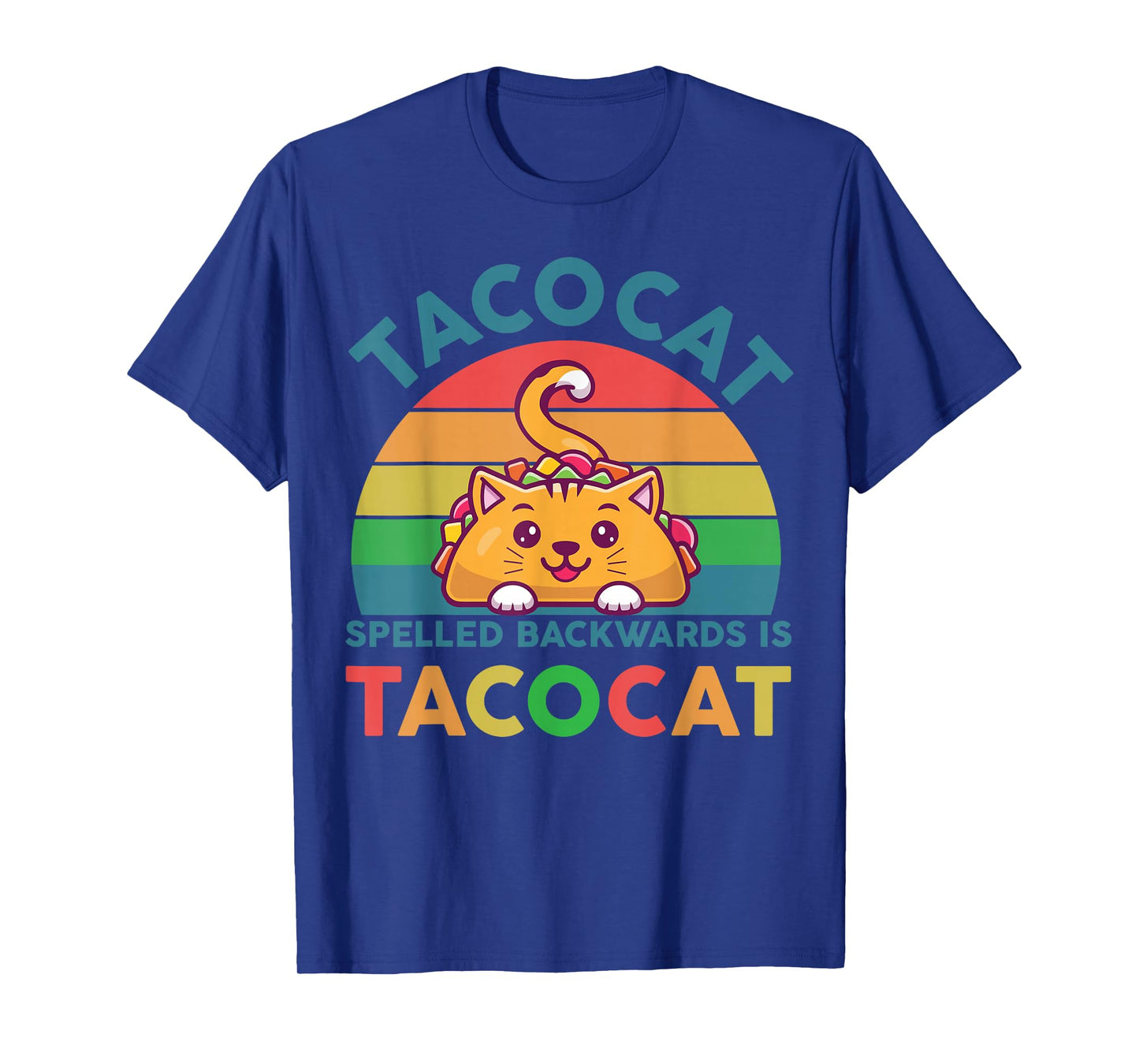Taco-Shirt Women Men Youth Cute Spelled Backwards Taco-Cat T-Shirt