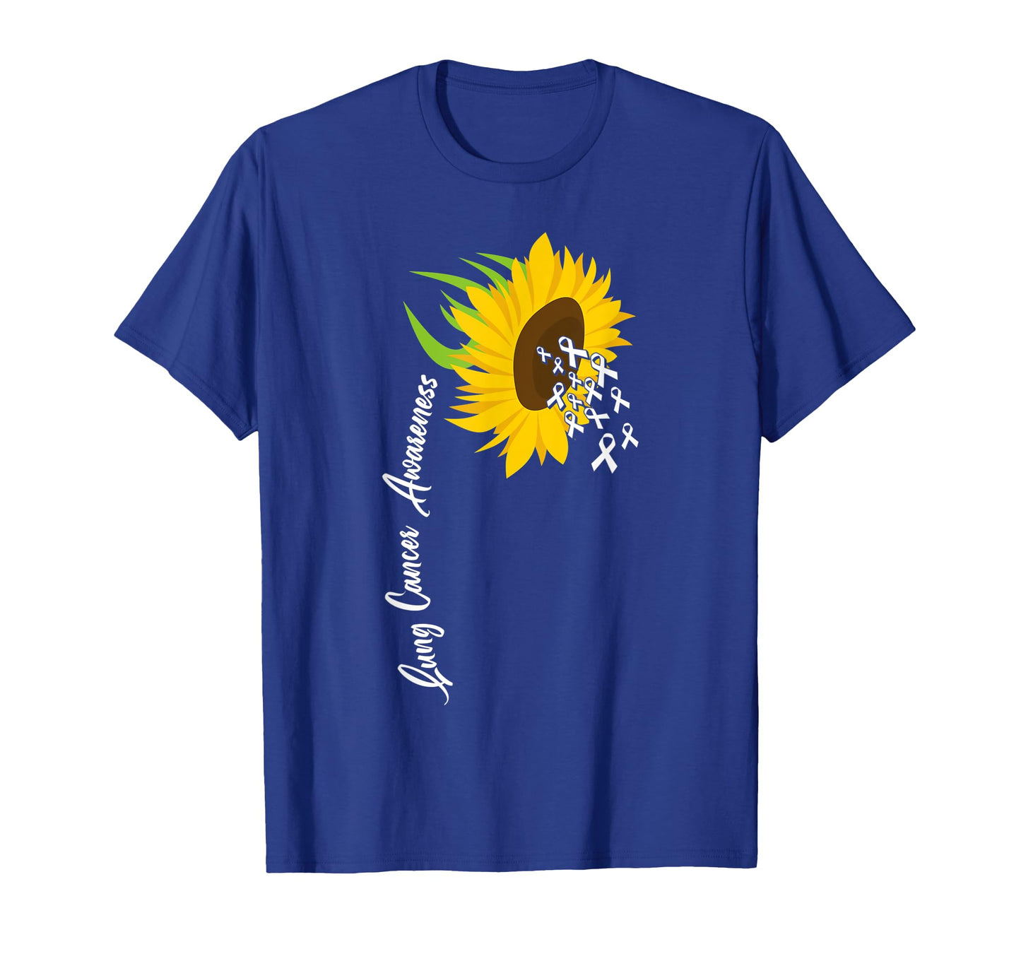 Awesome White Ribbon Support Lung Cancer Awareness T-Shirt
