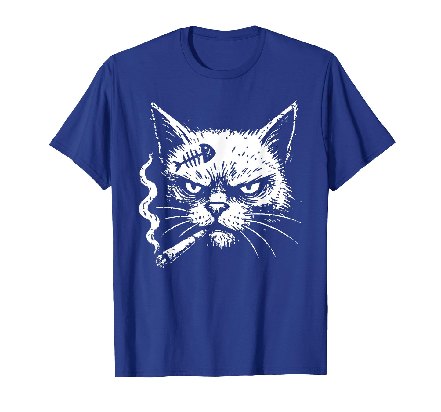 Cat Smoking Cigar Funny Attitude Humor Men Women T-Shirt