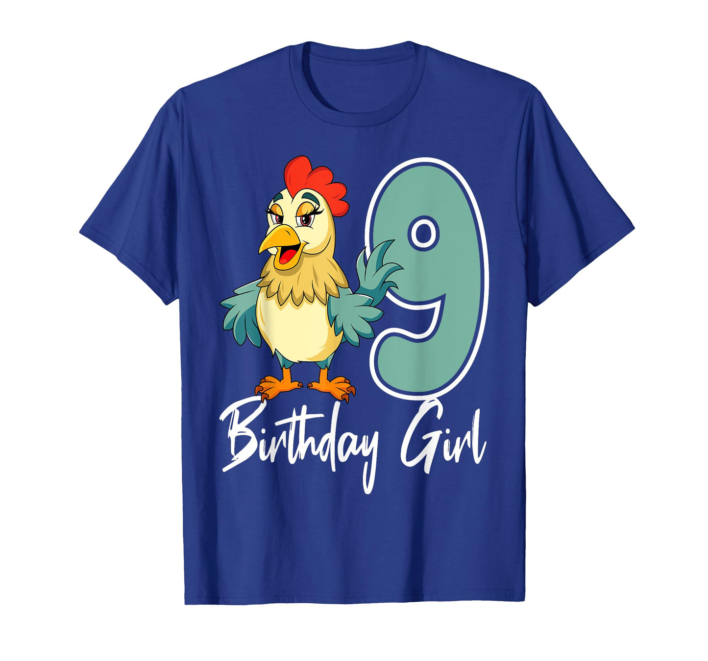 Chicken 9th Birthday Girl Barn Farm Party Chick Barnyard T-Shirt