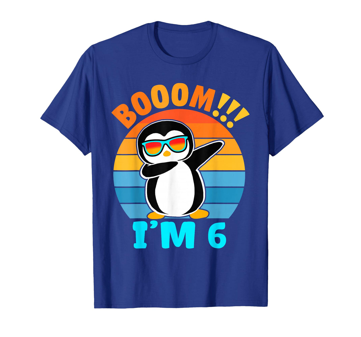 6th Birthday Dabbing Penguin 6 Year Old Bday Party Boy Girl T-Shirt