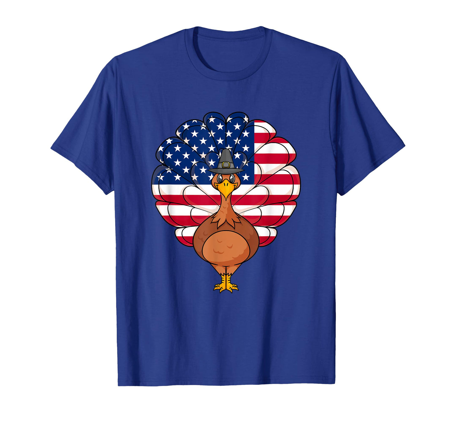 Thanksgiving Turkey American Flag T-Shirt