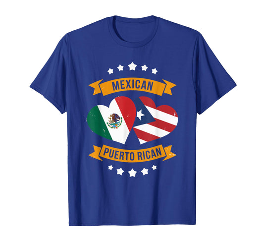 Half Mexican Half Puerto Rican Puerto Rico Flag Mexico T-Shirt