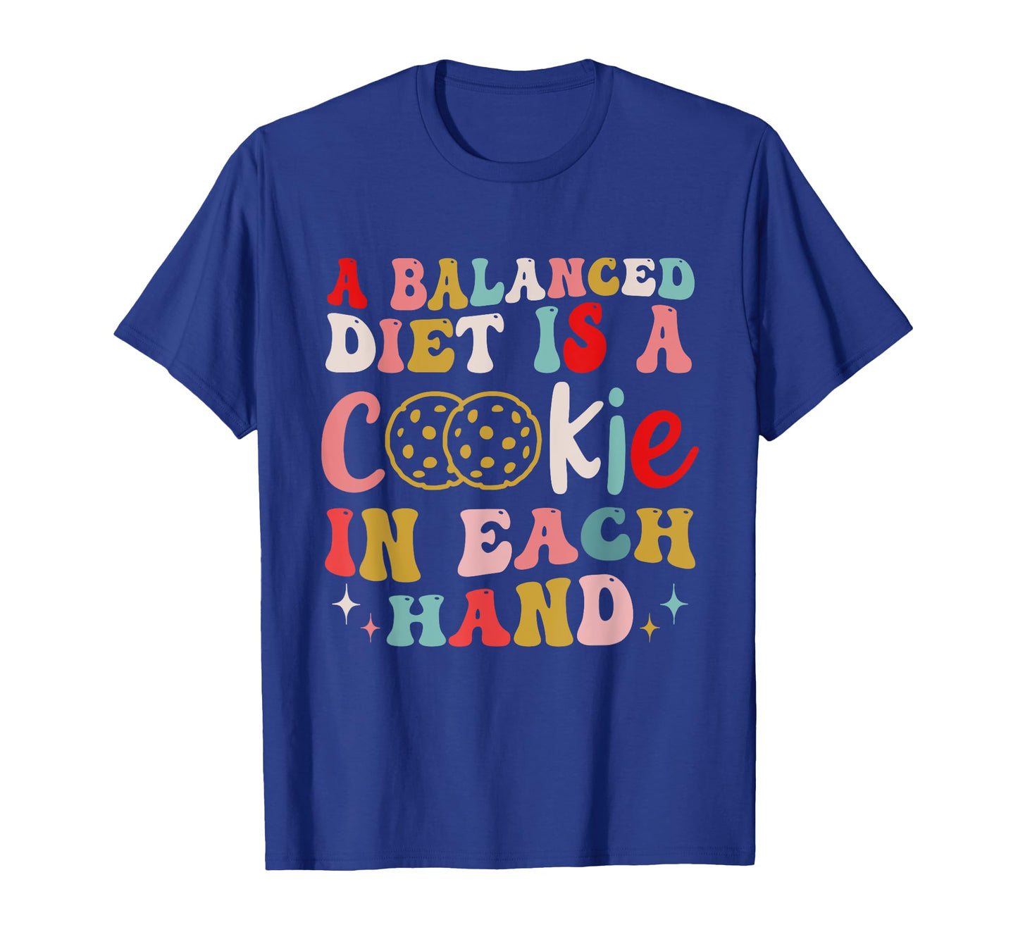A Balanced Diet Is A Cookie In Each Hand Christmas T-Shirt