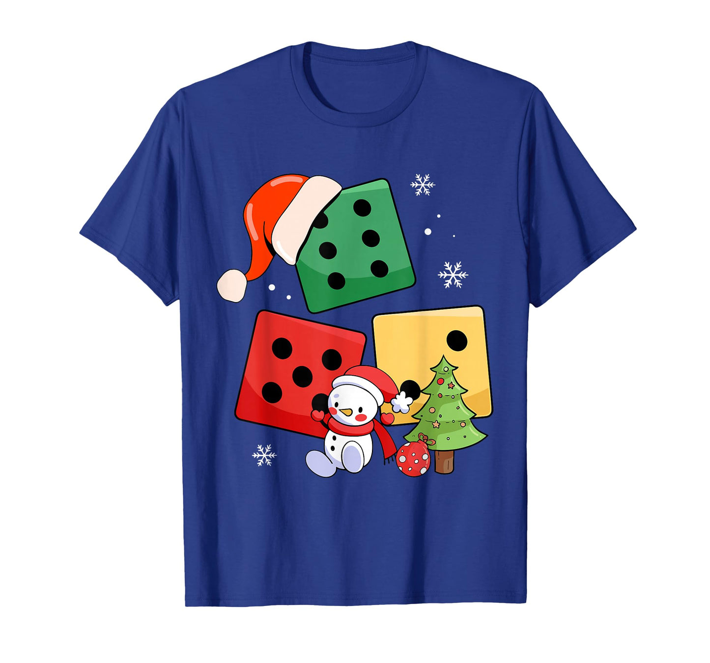 Six Seven Christmas Three Dice Santa Hat 67 Meme T-Shirt