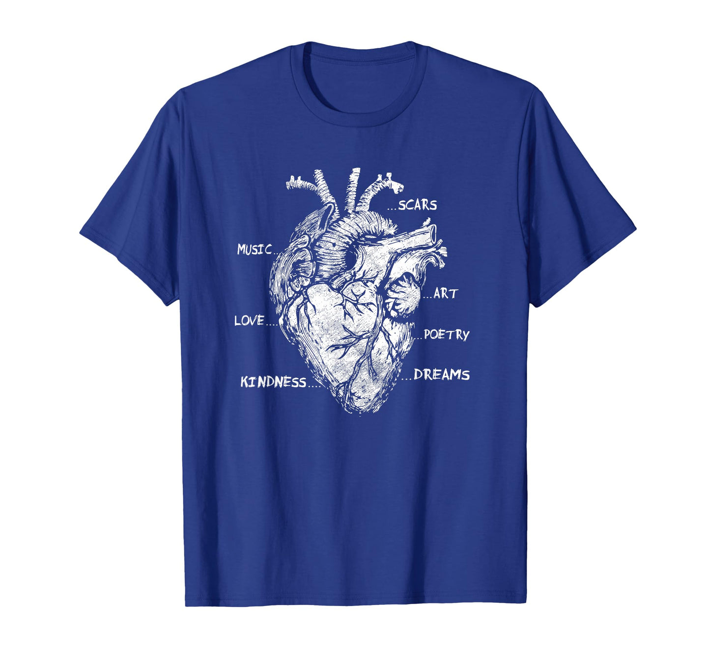 Artistic Heart Anatomical Graphic Kindness Human Anatomy Fun T-Shirt