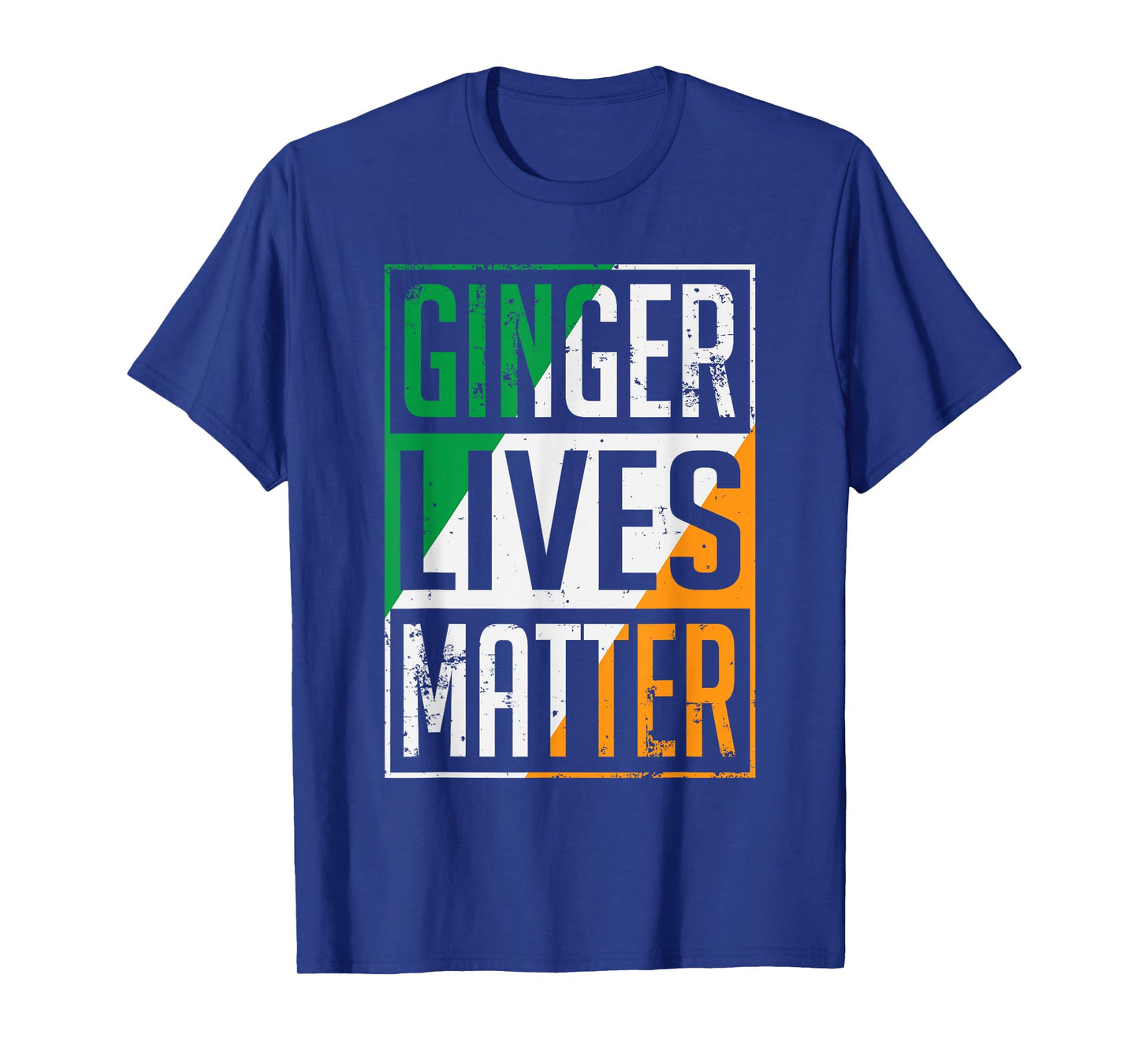 Ginger Lives Matter Irish Flag St Patricks Day Redhead Men T-Shirt