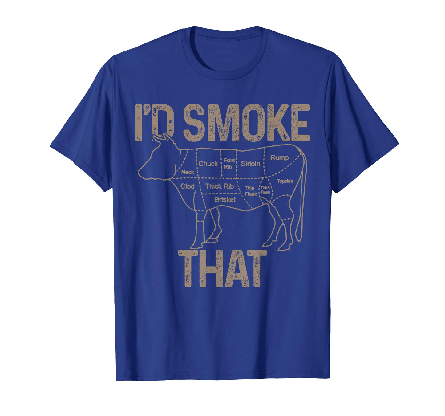 Chef Butcher Cook BBQ I'd Smoke That Cow Beef Funny Gift T-Shirt