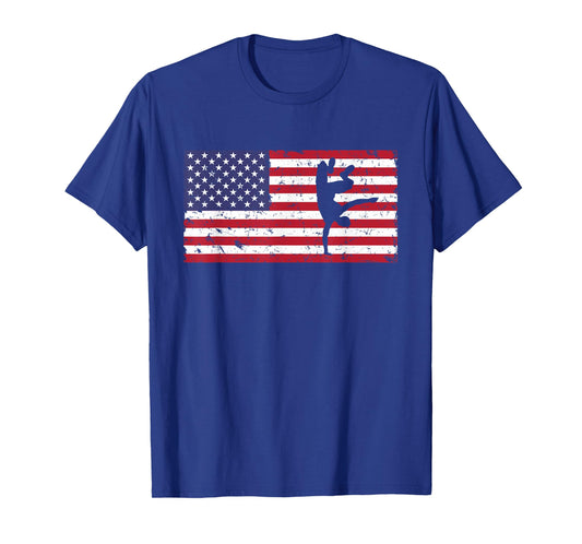 American Flag Breakdancing Cool Dancer Men Women Breakdance T-Shirt