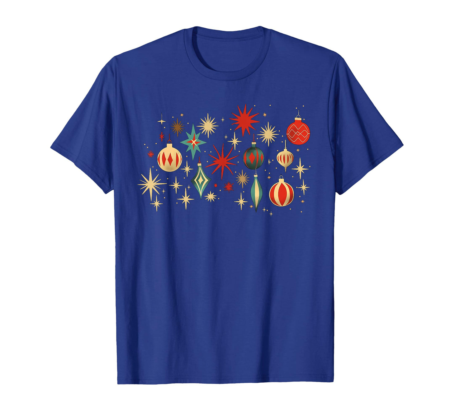 Retro Merry and Bright Mid-Century Modern Christmas Ornament T-Shirt