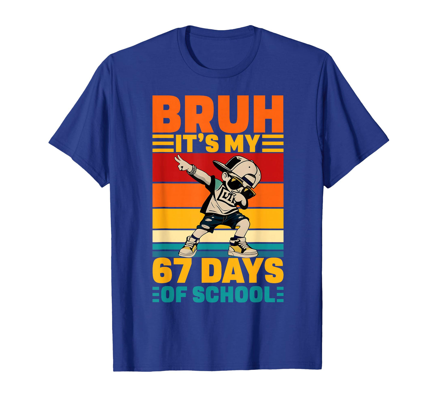 Bruh It's My 67 Days of School Dabbing Boy Funny Six Seven T-Shirt