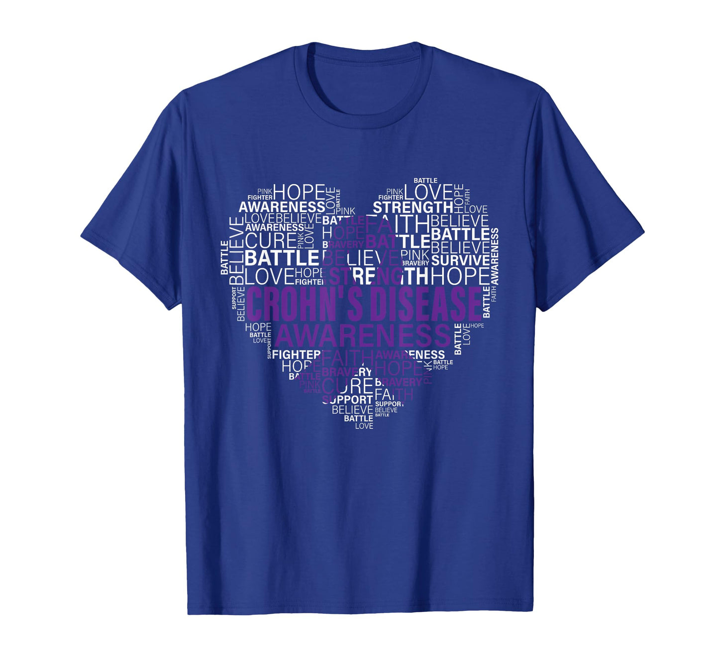 Crohn's disease Awareness Fight Hope Support Strong Warrior T-Shirt