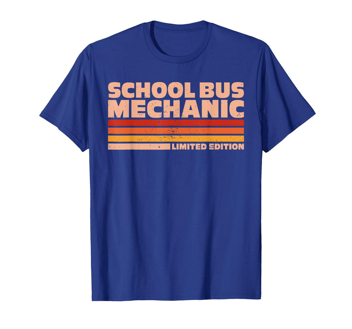 School Bus Mechanic Retro Sunrise T-Shirt