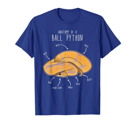 Anatomy of a Banana Ball Python, Funny Reptile Snake Lover T-Shirt