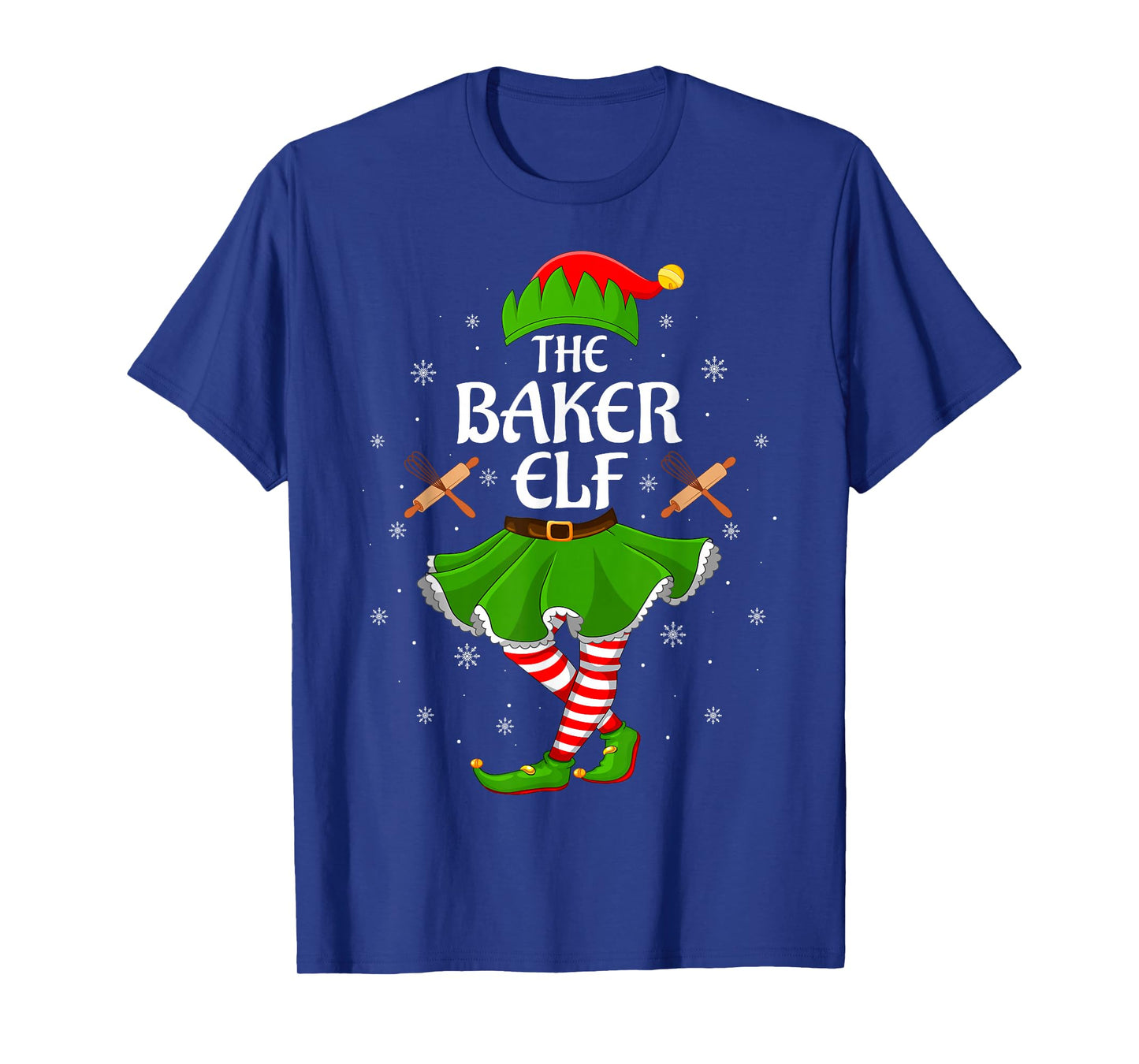 Baker Elf Christmas Family Girls Women Elf Squad Xmas T-Shirt