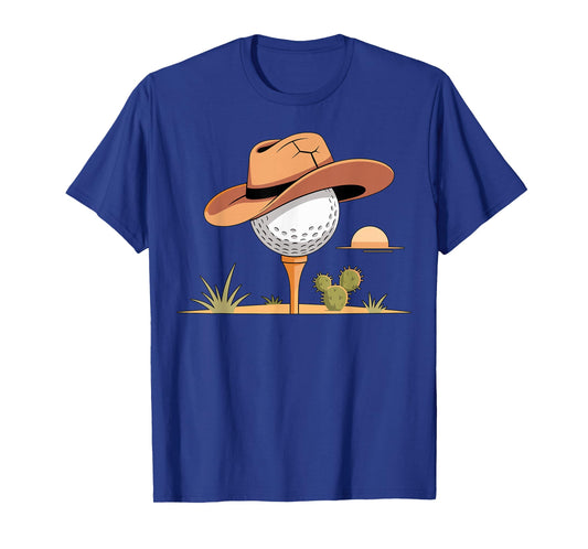 Golf Ball with Cowboy Hat Western T-Shirt