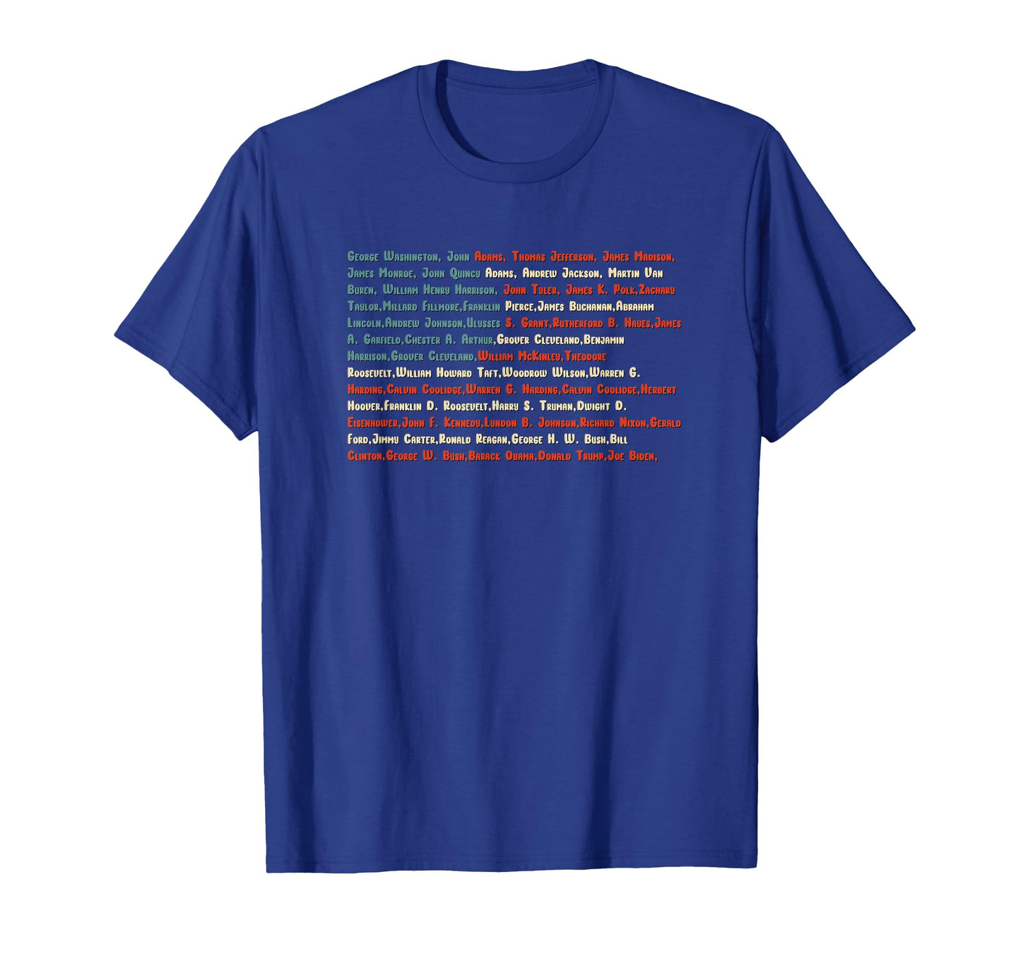 List of Presidents of the United States T-Shirt