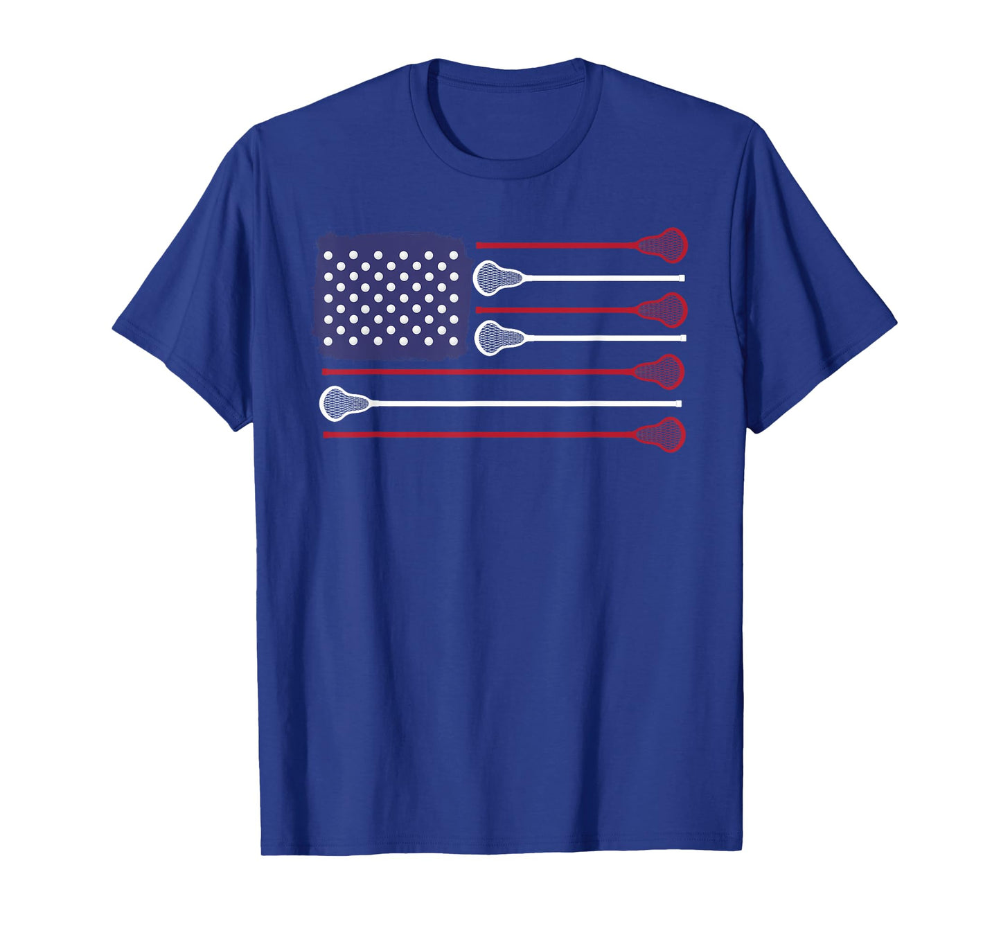 Lacrosse USA Flag Lacrosse Player men woman kids T-Shirt