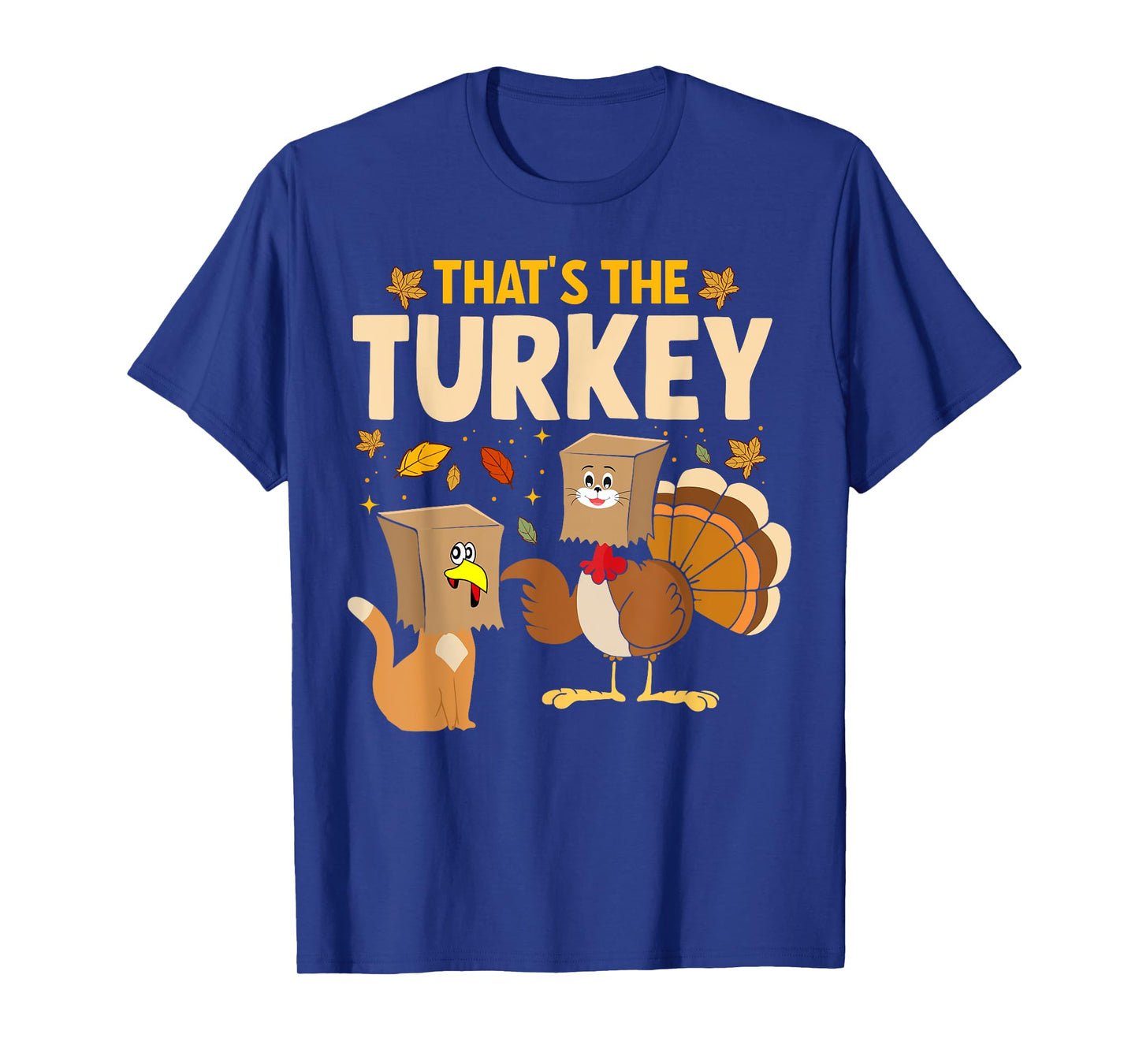 Thanksgiving Funny Fake Cat Turkey Cat Owner Holiday T-Shirt for Men Women Kids
