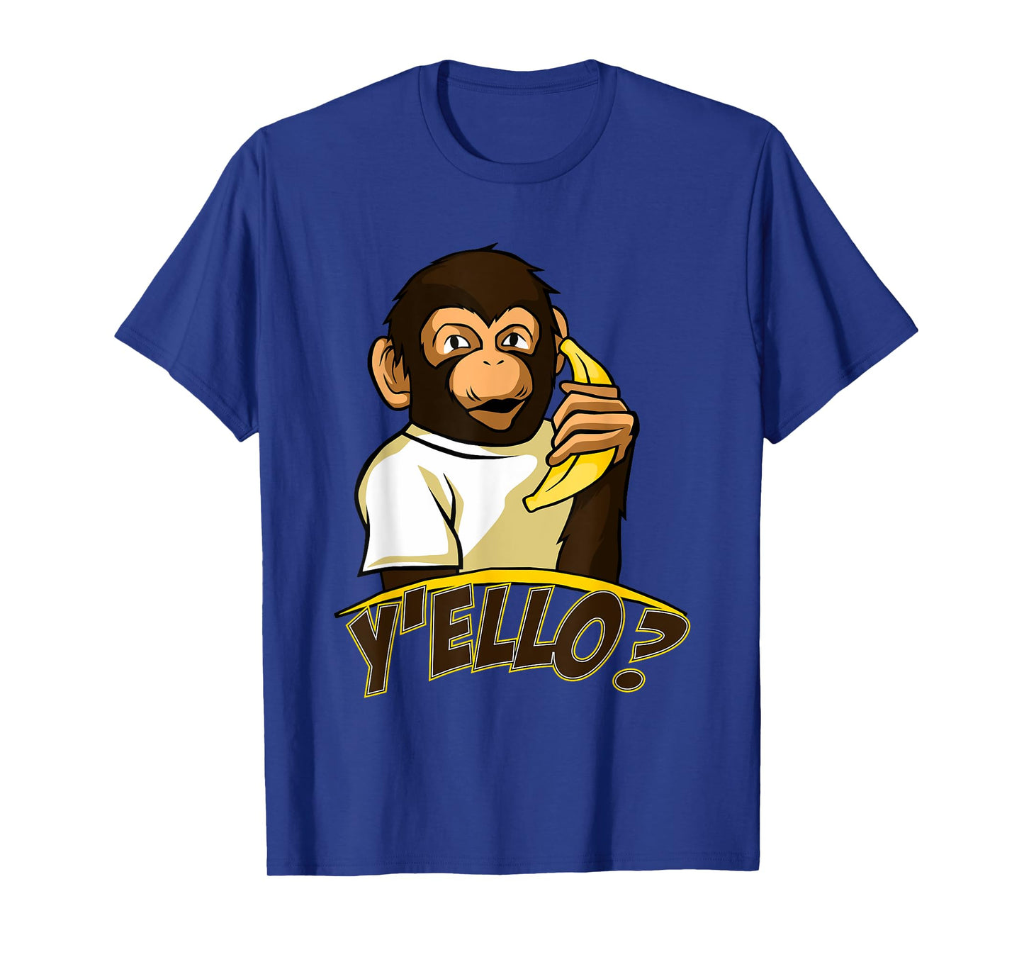 Yello Funny Talking Monkey On Banana Phone T-Shirt T-Shirt