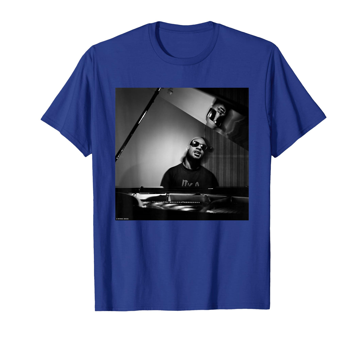 Stevie Wonder at The Piano by Michael Grecco T-Shirt