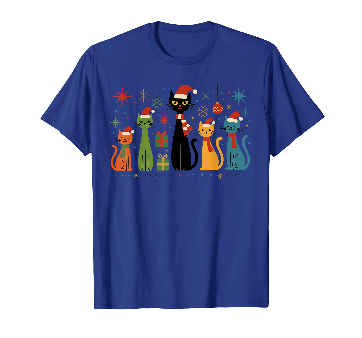Retro Mid-Century Modern Cat Christmas Cats 50s 60s Style T-Shirt