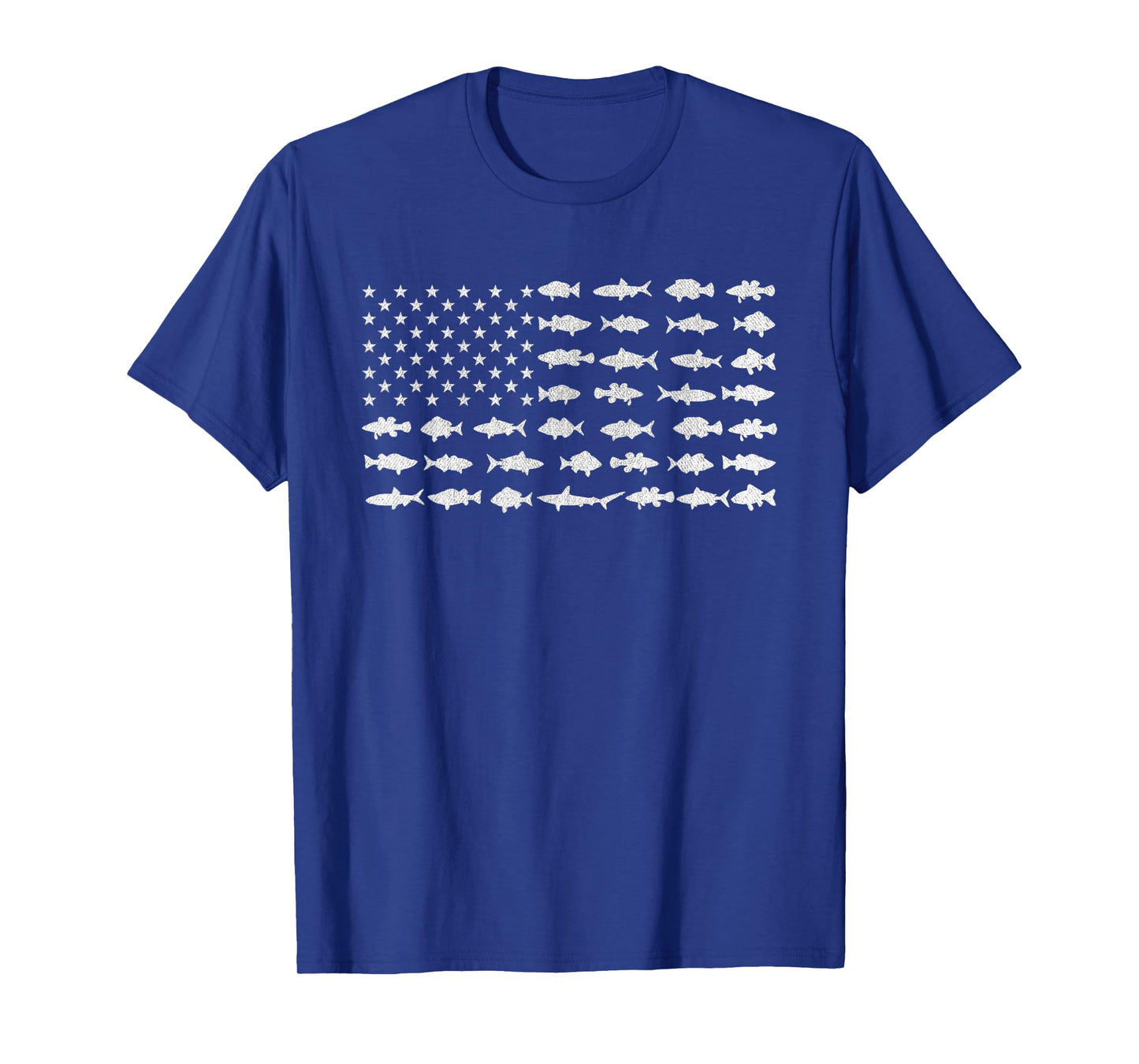 Vintage USA Fish American Flag Shirt Fishing Gifts T-Shirt